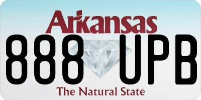 AR license plate 888UPB