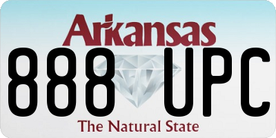 AR license plate 888UPC