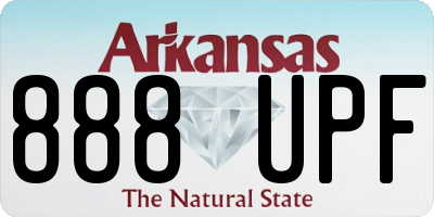 AR license plate 888UPF