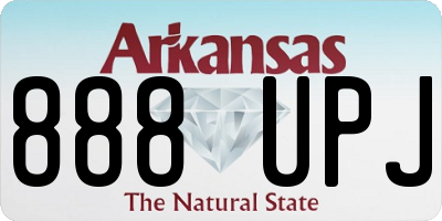 AR license plate 888UPJ