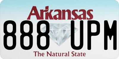 AR license plate 888UPM