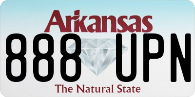 AR license plate 888UPN