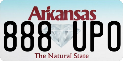 AR license plate 888UPO