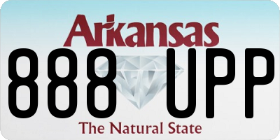 AR license plate 888UPP