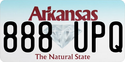 AR license plate 888UPQ