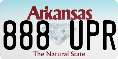 AR license plate 888UPR