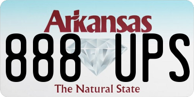 AR license plate 888UPS