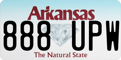 AR license plate 888UPW