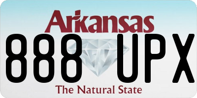 AR license plate 888UPX