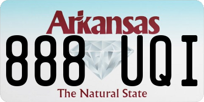 AR license plate 888UQI