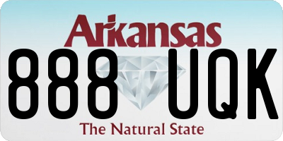 AR license plate 888UQK