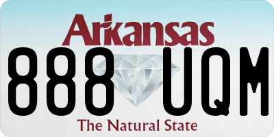 AR license plate 888UQM