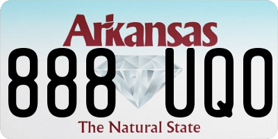 AR license plate 888UQO