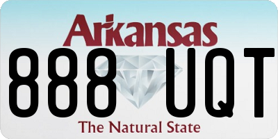 AR license plate 888UQT