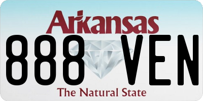 AR license plate 888VEN