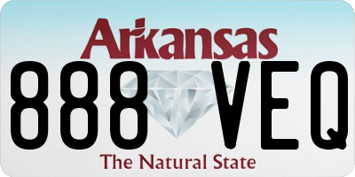 AR license plate 888VEQ