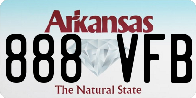 AR license plate 888VFB