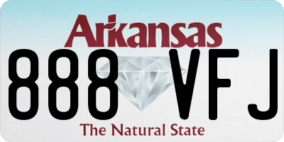 AR license plate 888VFJ