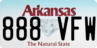 AR license plate 888VFW