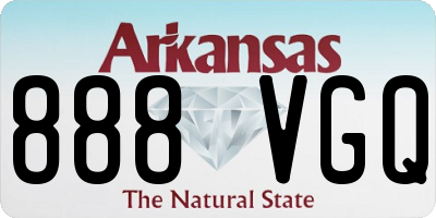 AR license plate 888VGQ