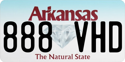 AR license plate 888VHD