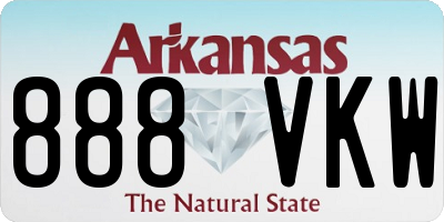 AR license plate 888VKW