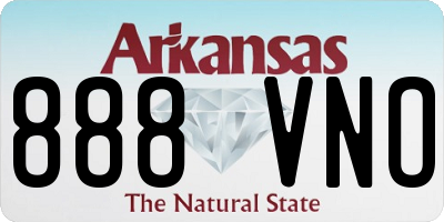 AR license plate 888VNO