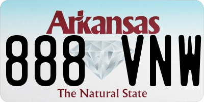 AR license plate 888VNW