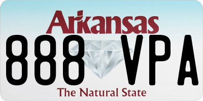 AR license plate 888VPA