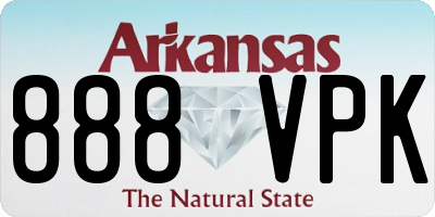 AR license plate 888VPK
