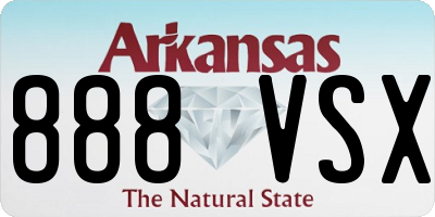 AR license plate 888VSX