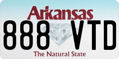 AR license plate 888VTD
