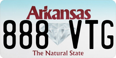 AR license plate 888VTG