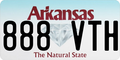 AR license plate 888VTH