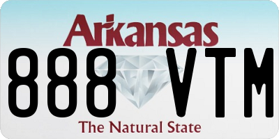 AR license plate 888VTM