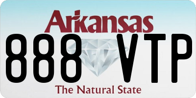 AR license plate 888VTP