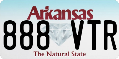 AR license plate 888VTR