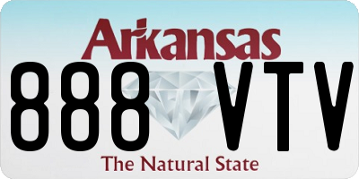AR license plate 888VTV