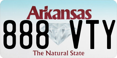 AR license plate 888VTY