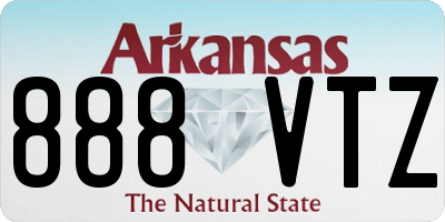 AR license plate 888VTZ