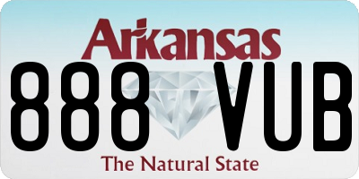 AR license plate 888VUB