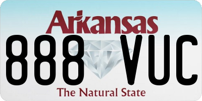 AR license plate 888VUC