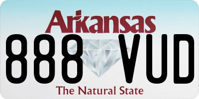 AR license plate 888VUD