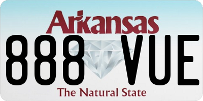 AR license plate 888VUE