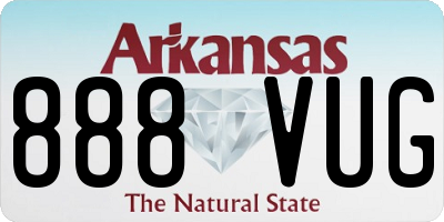 AR license plate 888VUG