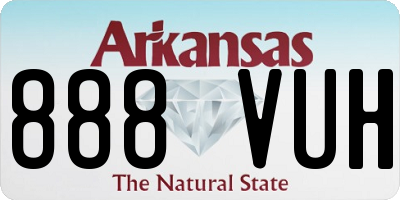 AR license plate 888VUH