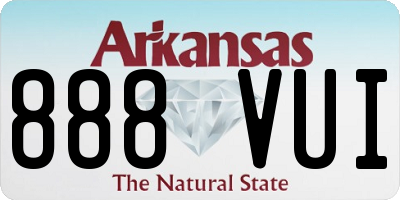 AR license plate 888VUI