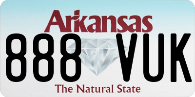 AR license plate 888VUK