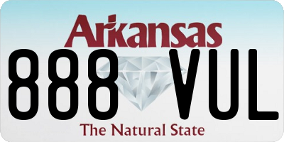 AR license plate 888VUL