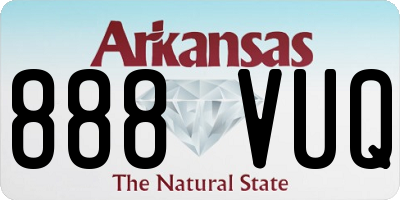 AR license plate 888VUQ